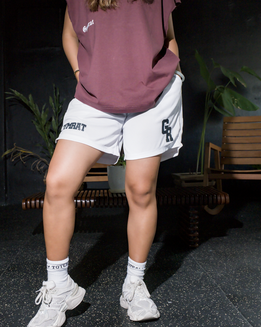 GR WHITE MESH SHORTS