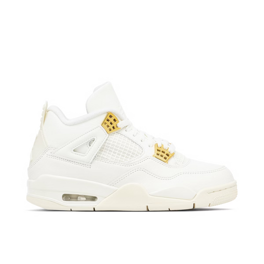 AIR JORDAN 4 RETRO - SAIL METALLIC GOLD