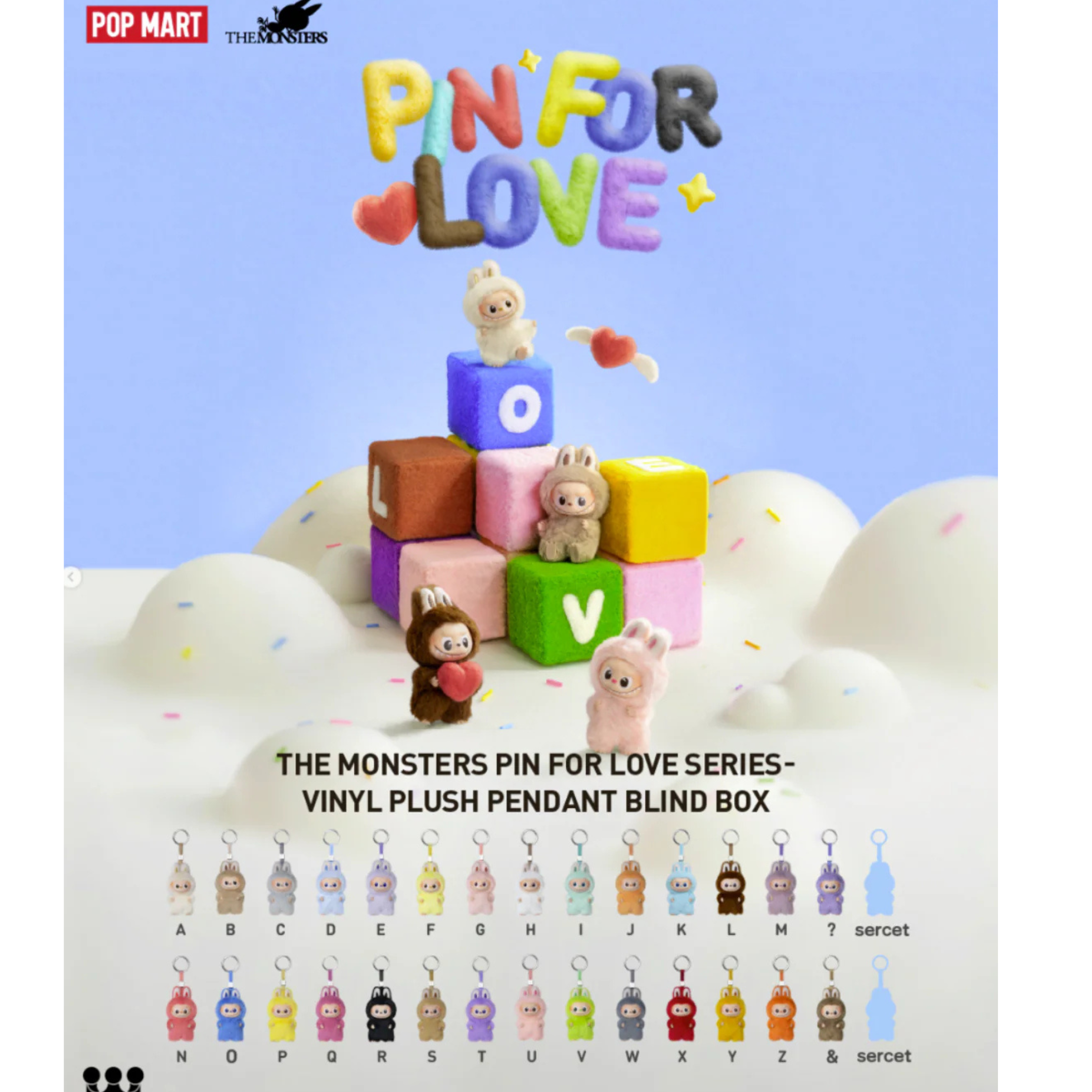 THE MONSTERS Labubu V4 Pin For Love