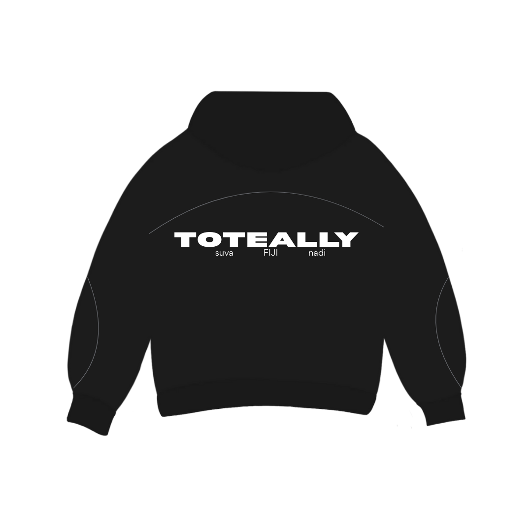 Black Toteally Store Hoodie | Streetwear Fashion Fiji