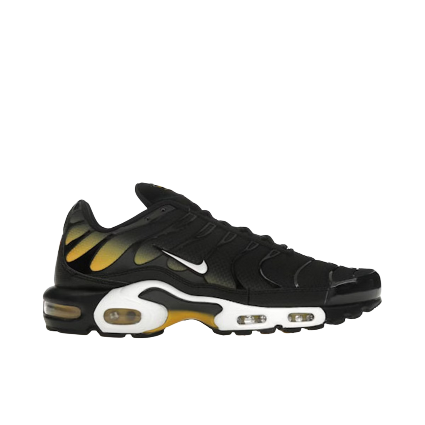 NIKE TN AIR MAX PLUS - BLACK UNIVERSITY GOLD WHITE