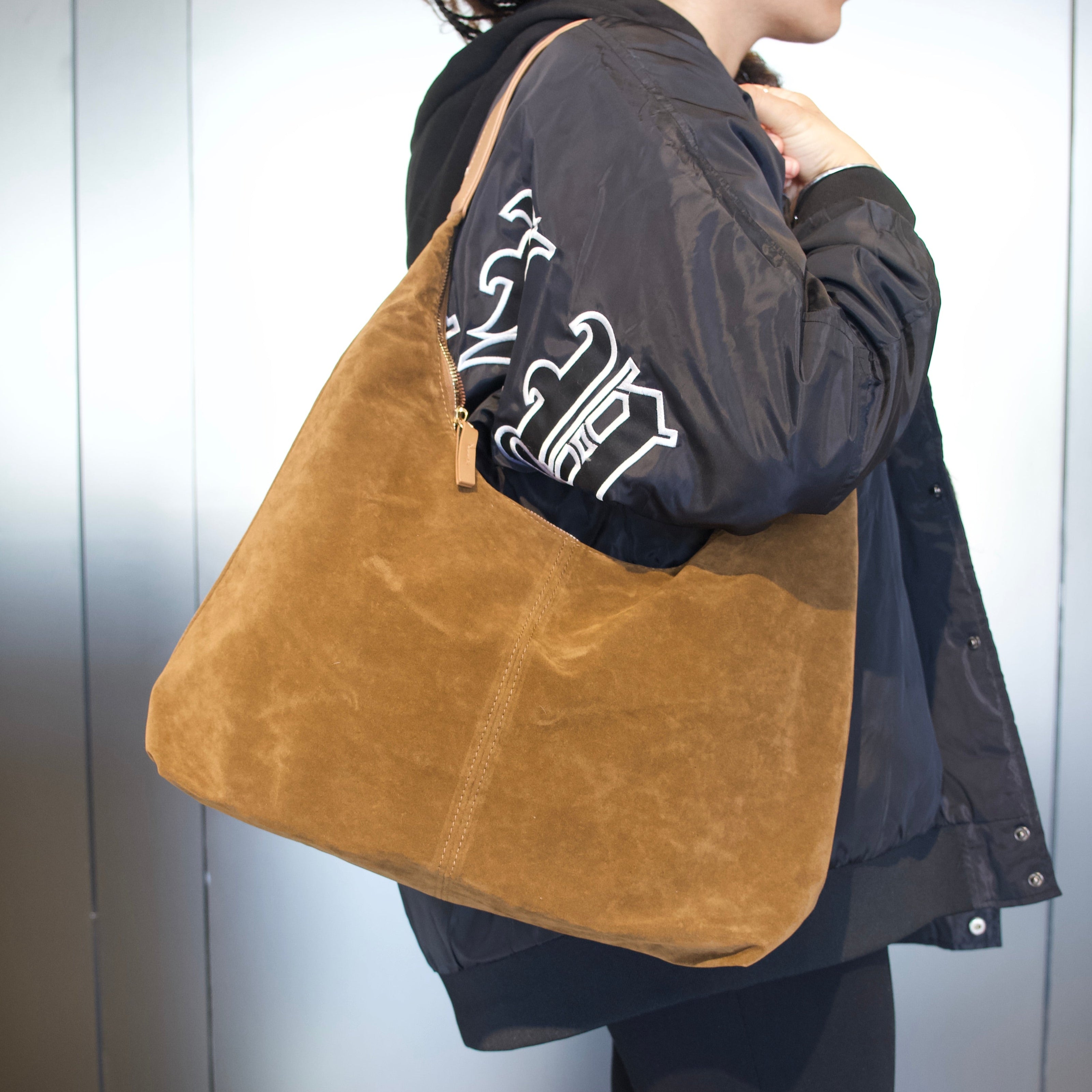 SUEDE HANDBAG