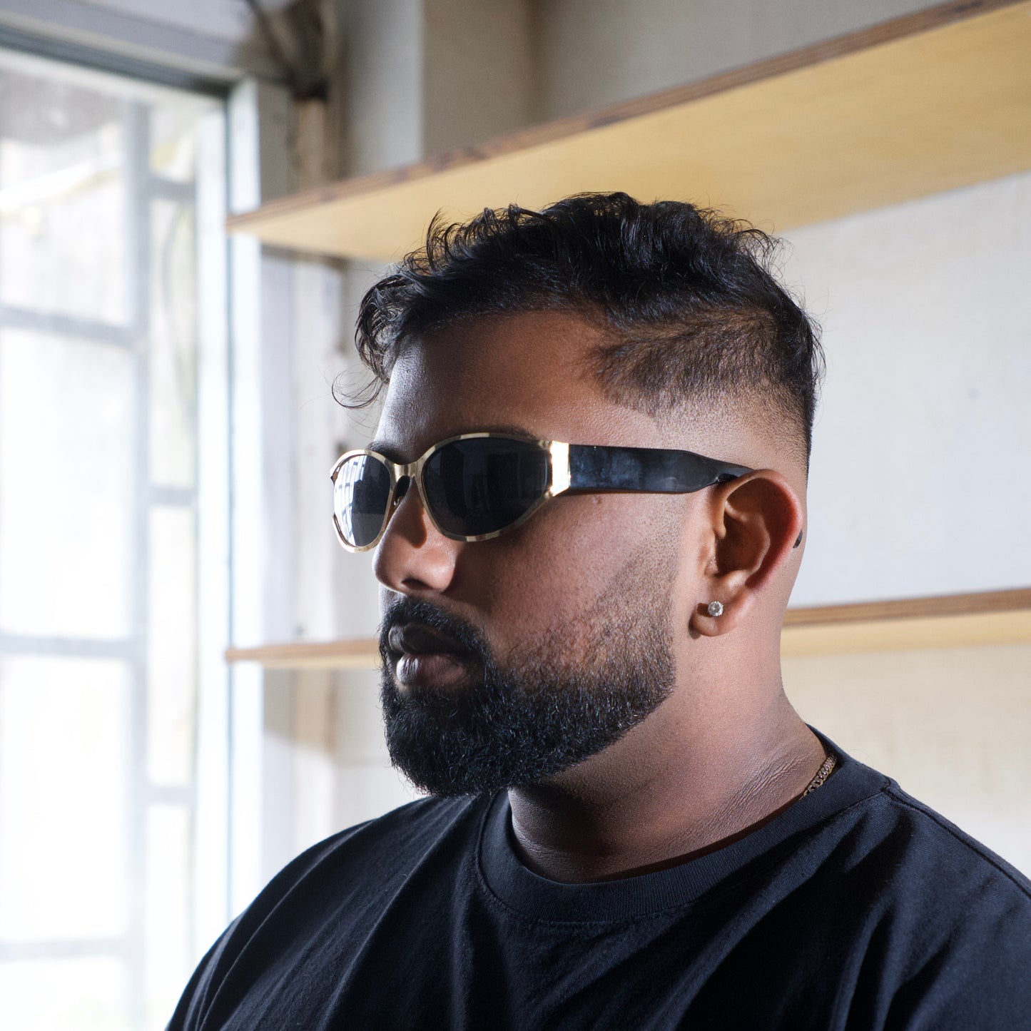 GOLDEN FRAMED GLASSES