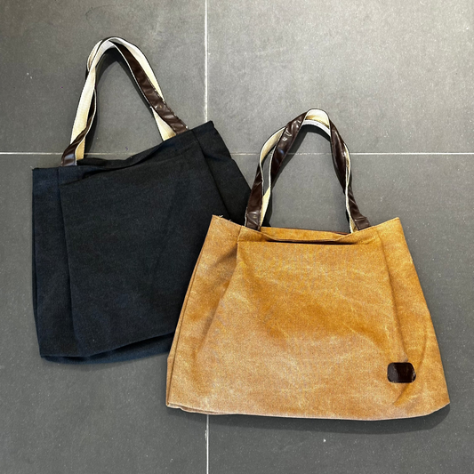 LEATHER HANDLE HANDBAG