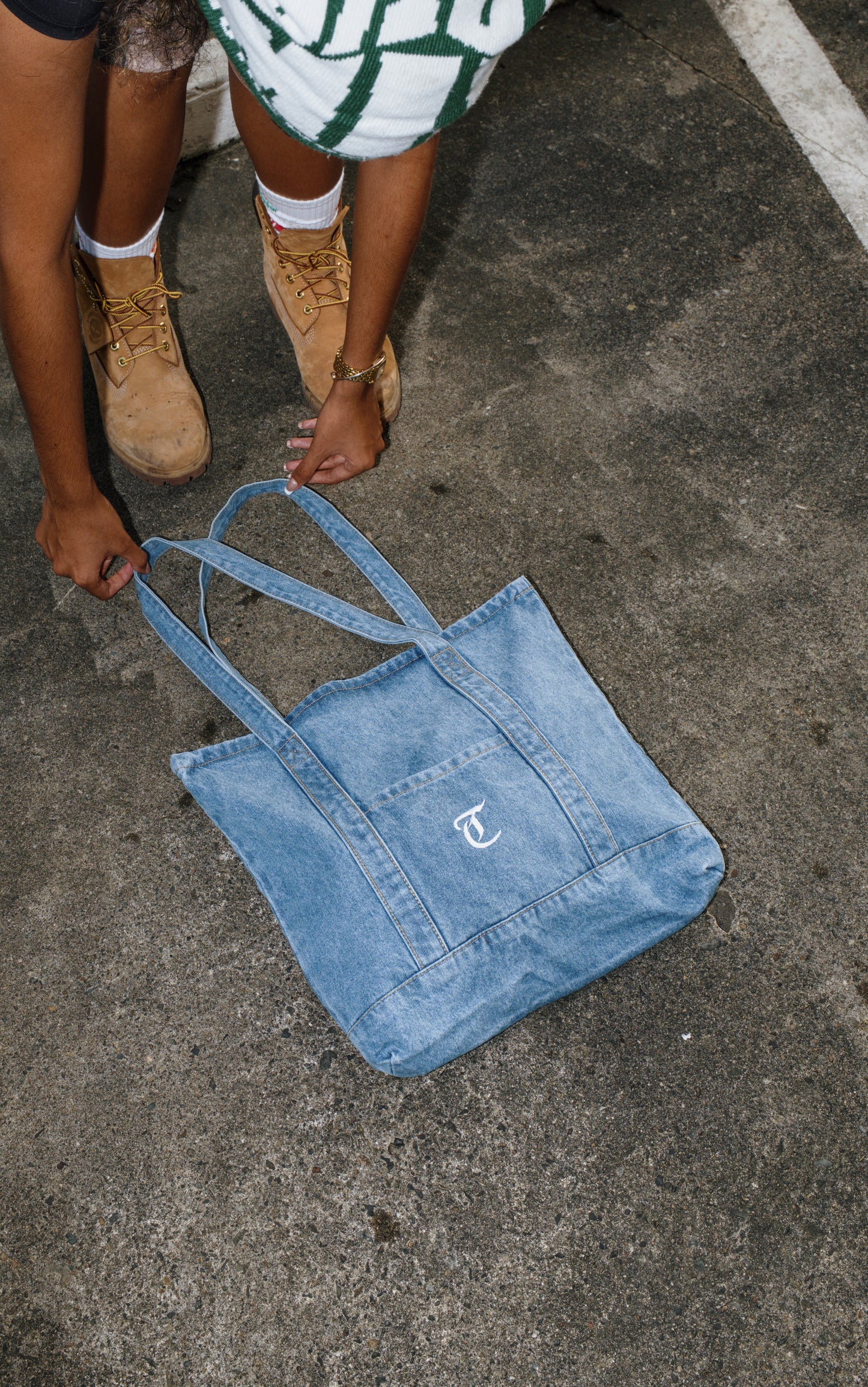 Toteally Denim Tote Bag